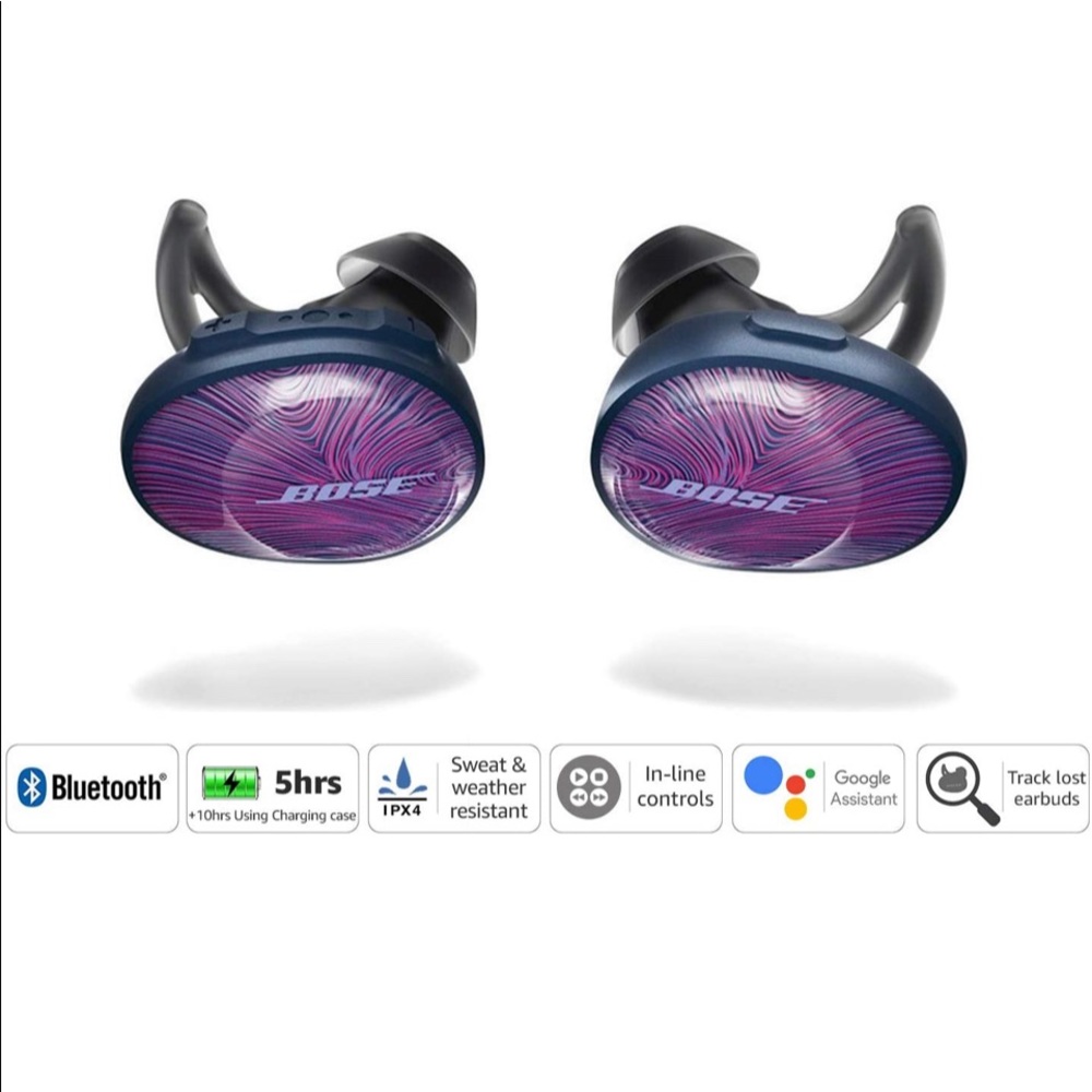 Bose SoundSport Free,True Wireless Earbuds, Ultraviolet with Midnight Blue